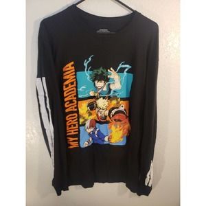 My Hero Academia Long Sleeve T-Shirt Men's Large Black Funimation